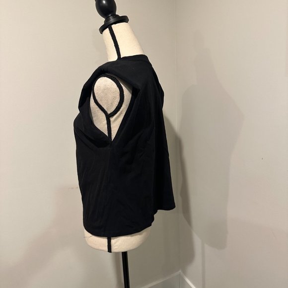 Zaba - Black Shoulder Pad Tank Top - Size L - Picture 2 of 2